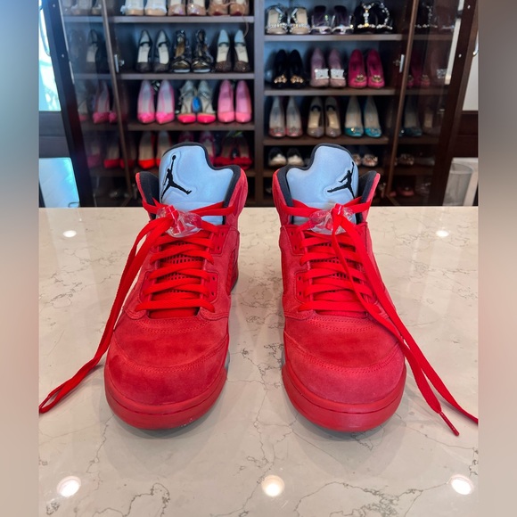 Nike Air Jordan 5 “Anthracite” Retro ‘Red Suede’ reflective tongue. Men’s 10.5 - Picture 5 of 15